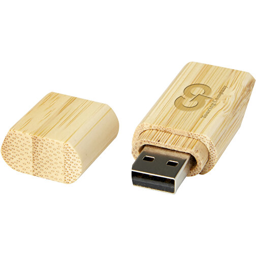 USB-Stick 2.0 Aus Bambus Mit Schlüsselanhänger , natural MB , 8 GB , Bambusholz, Aluminium MB , 5,80cm x 1,00cm x 2,00cm (Länge x Höhe x Breite), Bild 2