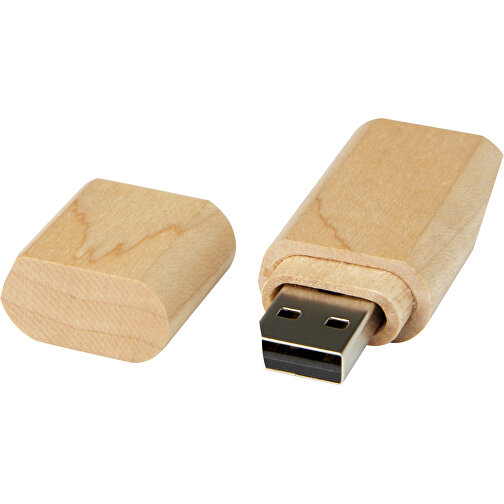 Schlüssel USB-Stick 2.0 Aus Holz , hellbraun MB , 32 GB , Holz, Aluminium MB , 5,80cm x 1,00cm x 2,00cm (Länge x Höhe x Breite), Bild 1