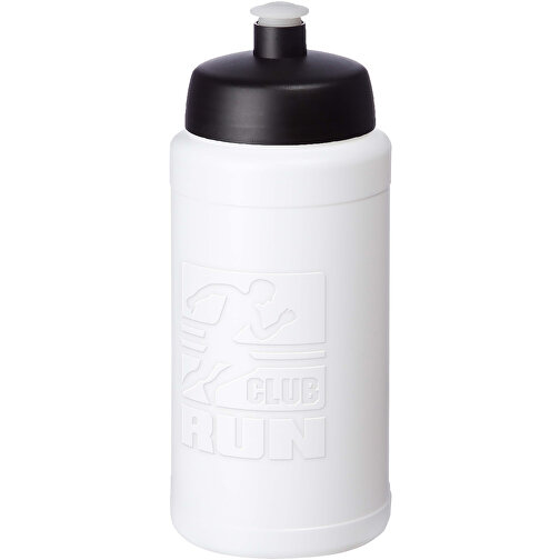 Baseline Rise 500 Ml Sportflasche , weiß / schwarz, HDPE Kunststoff, PP Kunststoff, 18,50cm (Höhe), Bild 1