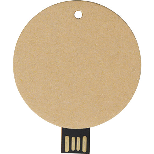 USB stick 2.0 round lavet af genbrugspapir, Billede 3