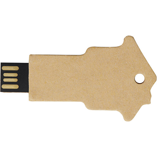 Haus USB-Stick 2.0 Aus Recyceltem Papier , kraftpapier MB , 128 GB , Recyceltes Papier, Aluminium MB , 6,00cm x 3,00cm x 0,30cm (Länge x Höhe x Breite), Bild 6