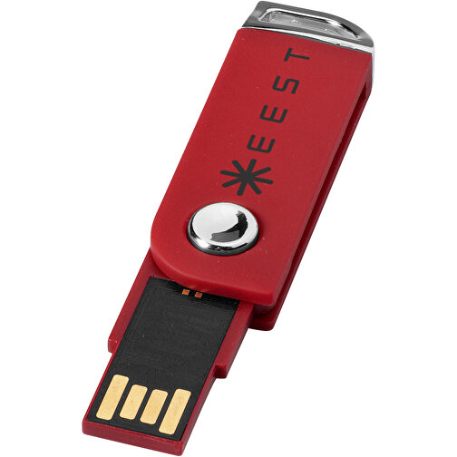 Swivel Rectangular USB-Stick , rot MB , 65 GB , Kunststoff MB , 5,40cm x 1,70cm x 0,70cm (Länge x Höhe x Breite), Bild 2