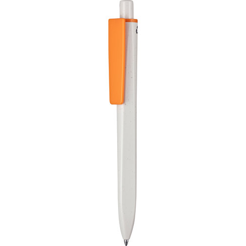 Kugelschreiber RIDGE RECYCLED , Ritter-Pen, grau / orange, ABS-Kunststoff, 14,10cm (Länge), Bild 1