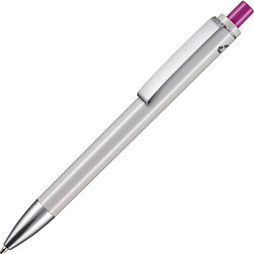 Kugelschreiber EXOS RECYCLED , Ritter-Pen, grau / fuchsia, ABS u. Metall, 14,10cm (Länge), Bild 2