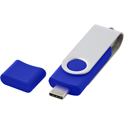 OTG Rotate USB Typ-C Stick , blau MB , 128 GB , Kunststoff, Aluminium MB , 7,00cm x 1,60cm x 1,00cm (Länge x Höhe x Breite), Bild 1