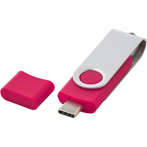 OTG Rotate USB Typ-C Stick , magenta MB , 32 GB , Kunststoff, Aluminium MB , 7,00cm x 1,60cm x 1,00cm (Länge x Höhe x Breite), Bild 1