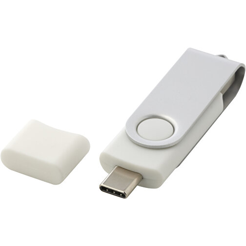 OTG Rotate USB Typ-C Stick , weiss MB , 65 GB , Kunststoff, Aluminium MB , 7,00cm x 1,60cm x 1,00cm (Länge x Höhe x Breite), Bild 1