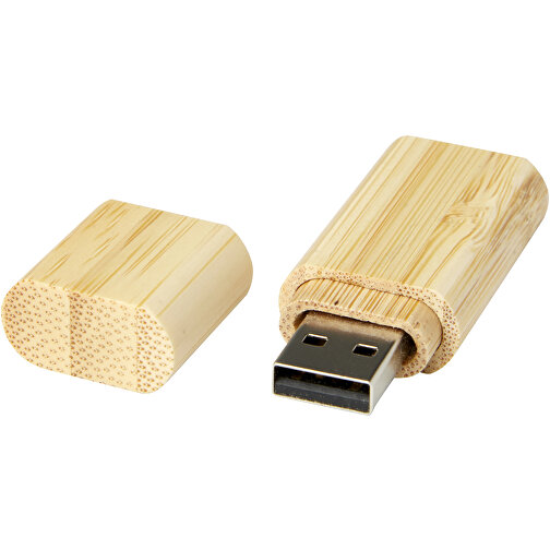 USB-Stick 3.0 Aus Bambus Mit Schlüsselring , natural MB , 65 GB , Bambusholz, Aluminium MB , 5,80cm x 1,00cm x 2,00cm (Länge x Höhe x Breite), Bild 1