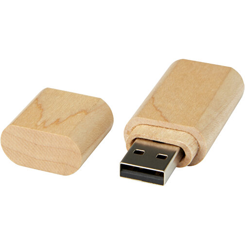 USB-Stick 3.0 Aus Holz Mit Schlüsselring , hellbraun MB , 128 GB , Holz, Aluminium MB , 5,80cm x 1,00cm x 2,00cm (Länge x Höhe x Breite), Bild 1