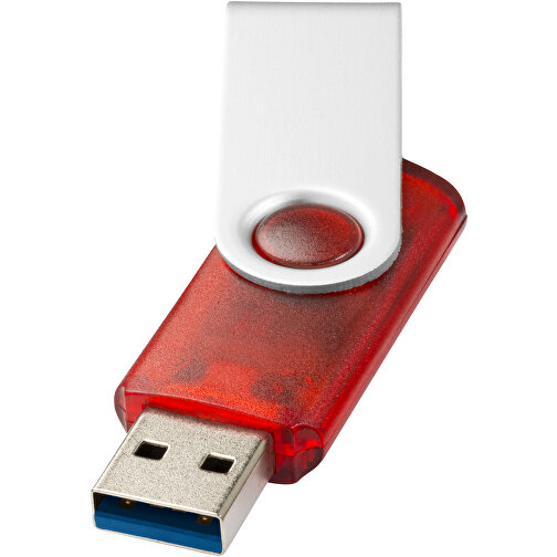 Rotate USB-Stick 3.0 Transparent , rot MB , 16 GB , Kunststoff, Aluminium MB , 5,80cm x 1,90cm x 1,00cm (Länge x Höhe x Breite), Bild 1