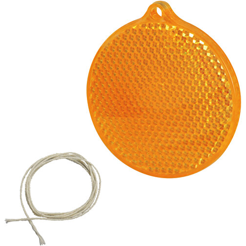 Sicherheits-Reflektor 'Kreis' , orange-transparent, PS, 0,60cm (Höhe), Bild 1