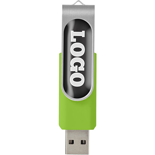 Rotate USB-Stick 3.0 Mit Doming , limone MB , 128 GB , Kunststoff, Aluminium MB , 5,80cm x 1,90cm x 1,00cm (Länge x Höhe x Breite), Bild 2