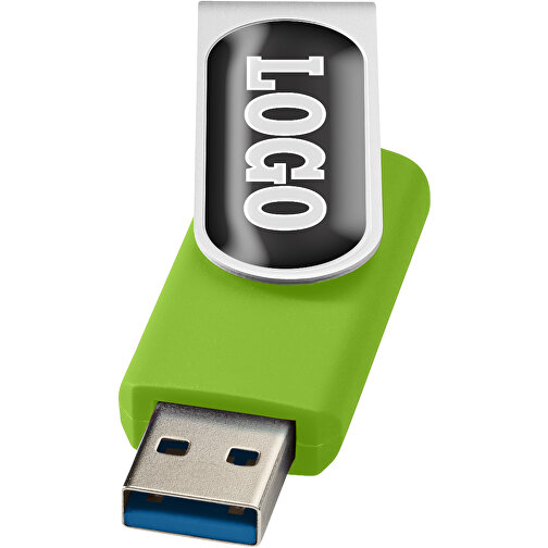 Rotate USB-Stick 3.0 Mit Doming , limone MB , 16 GB , Kunststoff, Aluminium MB , 5,80cm x 1,90cm x 1,00cm (Länge x Höhe x Breite), Bild 1