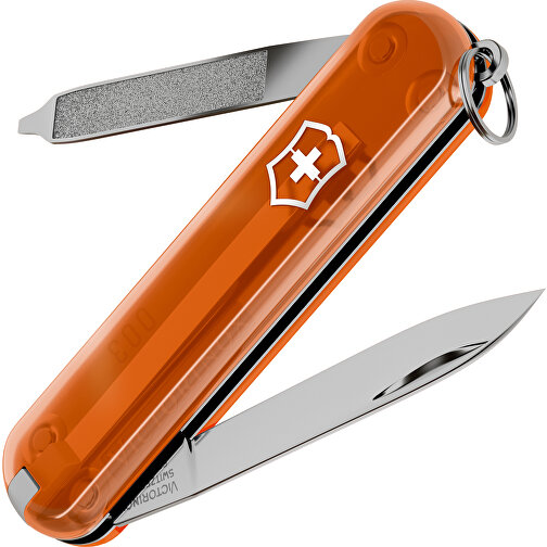 ESCORT - Victorinox Schweizer Messer , Victorinox, Fire Opal, hochlegierter, rostfreier Stahl, 5,80cm x 0,80cm x 1,80cm (Länge x Höhe x Breite), Bild 1