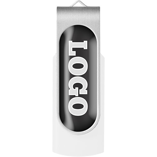 Rotate USB-Stick 3.0 Mit Doming , weiss MB , 65 GB , Kunststoff, Aluminium MB , 5,80cm x 1,90cm x 1,00cm (Länge x Höhe x Breite), Bild 4