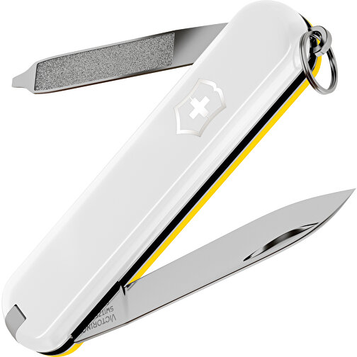 ESCORT - Victorinox Schweizer Messer , Victorinox, Falling Snow / Sunny Side, hochlegierter, rostfreier Stahl, 5,80cm x 0,80cm x 1,80cm (Länge x Höhe x Breite), Bild 1