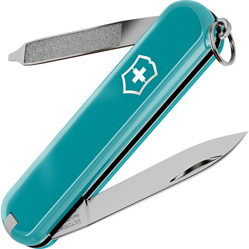 ESCORT - Victorinox Schweizer Messer , Victorinox, Mountain Lake, hochlegierter, rostfreier Stahl, 5,80cm x 0,80cm x 1,80cm (Länge x Höhe x Breite), Bild 1