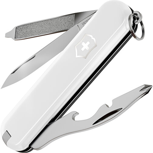 RALLY - Victorinox Schweizer Messer , Victorinox, Falling Snow / Dark Illusion, hochlegierter, rostfreier Stahl, 5,80cm x 0,90cm x 2,00cm (Länge x Höhe x Breite), Bild 1