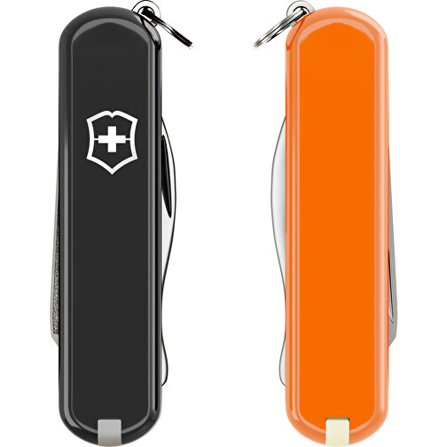 RALLY - Victorinox Schweizer Messer , Victorinox, Dark Illusion / Mango Tango, hochlegierter, rostfreier Stahl, 5,80cm x 0,90cm x 2,00cm (Länge x Höhe x Breite), Bild 6