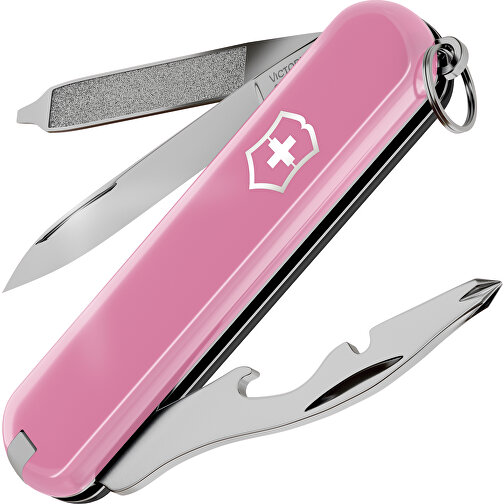 RALLY - Victorinox Schweizer Messer , Victorinox, Cherry Blossom / Dark Illusion, hochlegierter, rostfreier Stahl, 5,80cm x 0,90cm x 2,00cm (Länge x Höhe x Breite), Bild 1