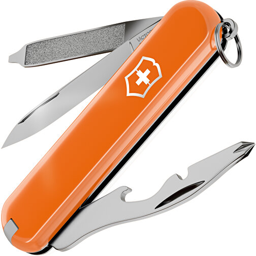 RALLY - Victorinox Schweizer Messer , Victorinox, Mango Tango / Falling Snow, hochlegierter, rostfreier Stahl, 5,80cm x 0,90cm x 2,00cm (Länge x Höhe x Breite), Bild 1