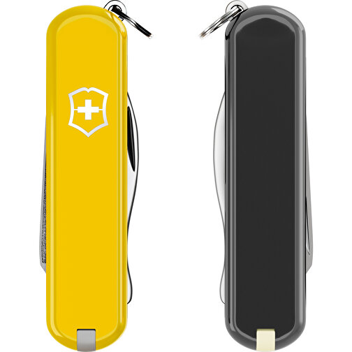 RALLY - Victorinox Schweizer Messer , Victorinox, Sunny Side / Dark Illusion, hochlegierter, rostfreier Stahl, 5,80cm x 0,90cm x 2,00cm (Länge x Höhe x Breite), Bild 5