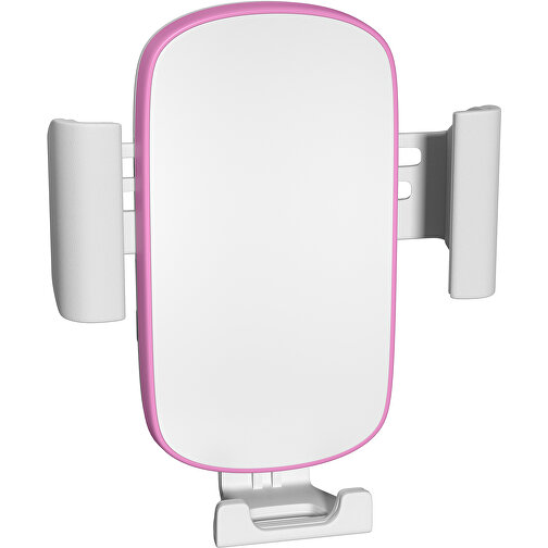 VividHold Qi Charger , weiß / rosa, Kunststoff, 10,50cm x 10,00cm (Höhe x Breite), Bild 1