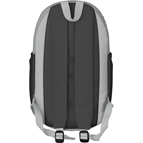 Rucksack Milan , schwarz / hellgrau, Sublimation-fabric 300g, 15,00cm x 40,00cm x 30,00cm (Länge x Höhe x Breite), Bild 2