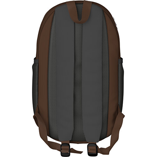 Rucksack Milan , schwarz / espressobraun, Sublimation-fabric 300g, 15,00cm x 40,00cm x 30,00cm (Länge x Höhe x Breite), Bild 2