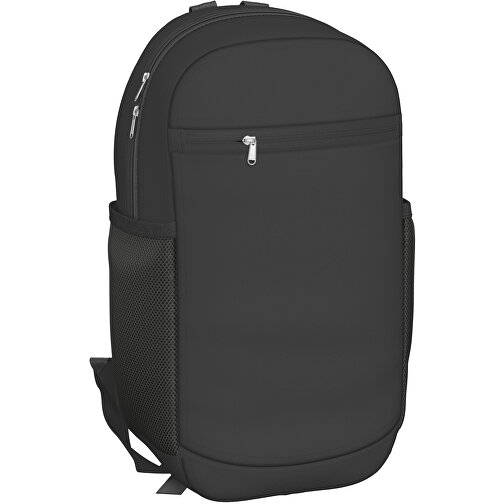 Rucksack Milan , schwarz, Sublimation-fabric 300g, 15,00cm x 40,00cm x 30,00cm (Länge x Höhe x Breite), Bild 1