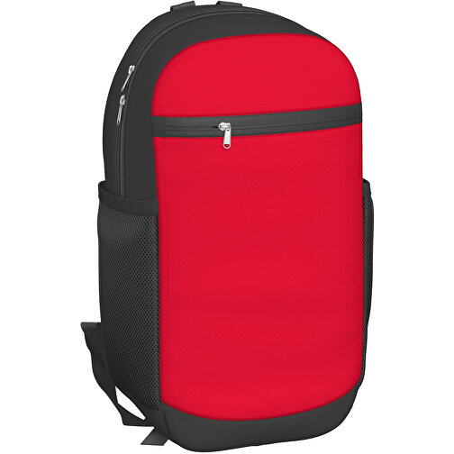 Rucksack Milan , dunkelrot / schwarz, Sublimation-fabric 300g, 15,00cm x 40,00cm x 30,00cm (Länge x Höhe x Breite), Bild 1