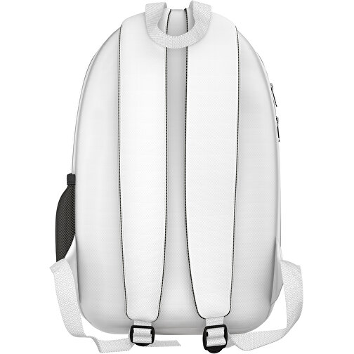 Rucksack Easy , weiss, Sublimation-fabric 300g, 15,00cm x 40,00cm x 30,00cm (Länge x Höhe x Breite), Bild 2