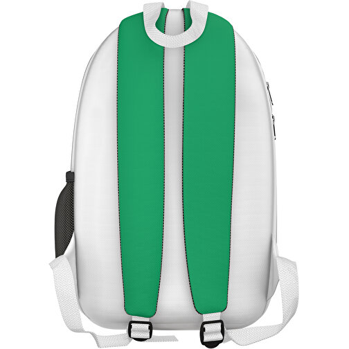 Rucksack Easy , hellgrün / weiß, Sublimation-fabric 300g, 15,00cm x 40,00cm x 30,00cm (Länge x Höhe x Breite), Bild 2