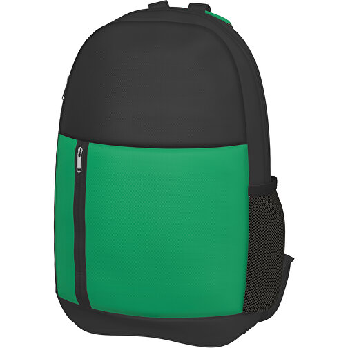 Rucksack Easy , hellgrün / schwarz, Sublimation-fabric 300g, 15,00cm x 40,00cm x 30,00cm (Länge x Höhe x Breite), Bild 1