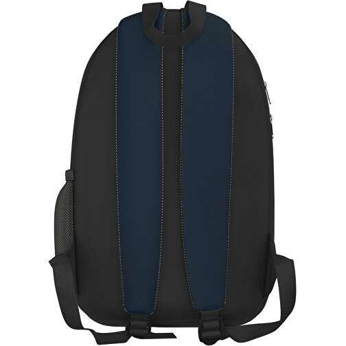 Rucksack Easy , heidelbeerblau / schwarz, Sublimation-fabric 300g, 15,00cm x 40,00cm x 30,00cm (Länge x Höhe x Breite), Bild 2