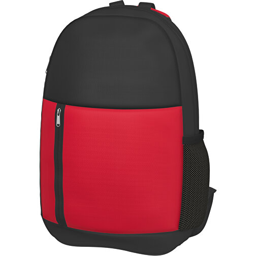 Rucksack Easy , dunkelrot / schwarz, Sublimation-fabric 300g, 15,00cm x 40,00cm x 30,00cm (Länge x Höhe x Breite), Bild 1