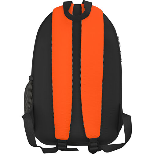 Rucksack Easy , orange / schwarz, Sublimation-fabric 300g, 15,00cm x 40,00cm x 30,00cm (Länge x Höhe x Breite), Bild 2