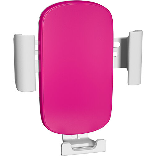 VividHold Qi Charger , pink / weiß, Kunststoff, 10,50cm x 10,00cm (Höhe x Breite), Bild 1