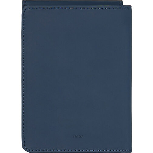 VINGA Baltimore RCS Recycelte Polyester-RFID-Reisepasshülle, Navy Blau , navy blau, PU - recycelt, 10,50cm x 1,80cm x 15,00cm (Länge x Höhe x Breite), Bild 4