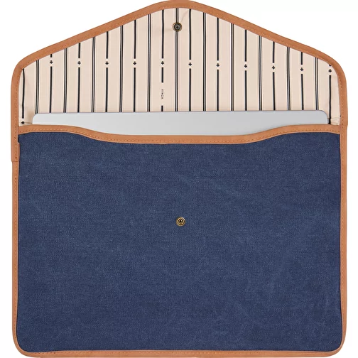 VINGA Bosler Sacoche pour ordinateur portable 14' en toile GRS recyclée, bleu marine, Image 2