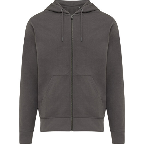 Iqoniq Abisko Zip-Kapuzenpullover Aus Recycelter Baumwolle, Anthrazit , anthrazit, 50% recycelte und 50% biologische Baumwolle, XXL, 78,00cm x 1,00cm x 64,00cm (Länge x Höhe x Breite), Bild 1