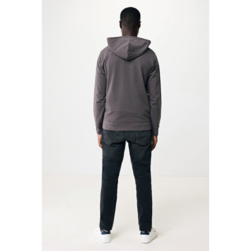 Iqoniq Abisko Zip-Kapuzenpullover Aus Recycelter Baumwolle, Anthrazit , anthrazit, 50% recycelte und 50% biologische Baumwolle, XXL, 78,00cm x 1,00cm x 64,00cm (Länge x Höhe x Breite), Bild 6