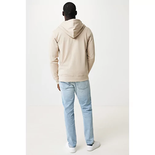 Iqoniq Abisko sweat à capuche zippé en coton recyclé, desert, Image 6