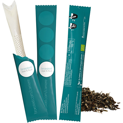 Bio TeaStick - Schwarztee Earl Grey - Individ. Design , Bio Folie, kompostierbar + Papier, 2,70cm x 1,50cm x 15,80cm (Länge x Höhe x Breite), Bild 2