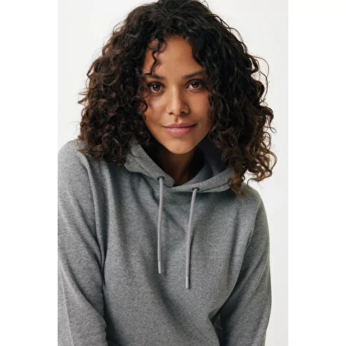 Sweat à capuche Iqoniq Rila Lightweight en coton recyclé, non teint anthracite clair, Image 12