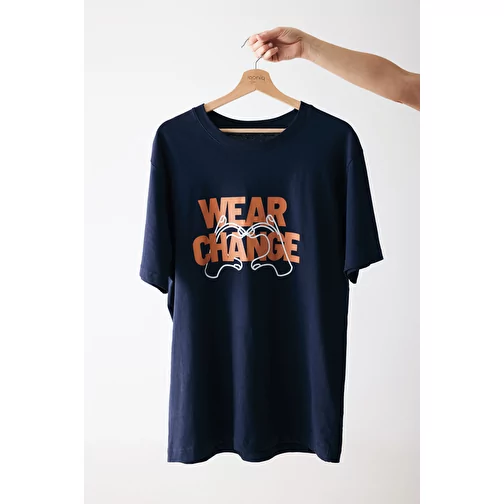 Iqoniq Kakadu relaxed T-shirt en coton recyclé, bleu marine, Image 4