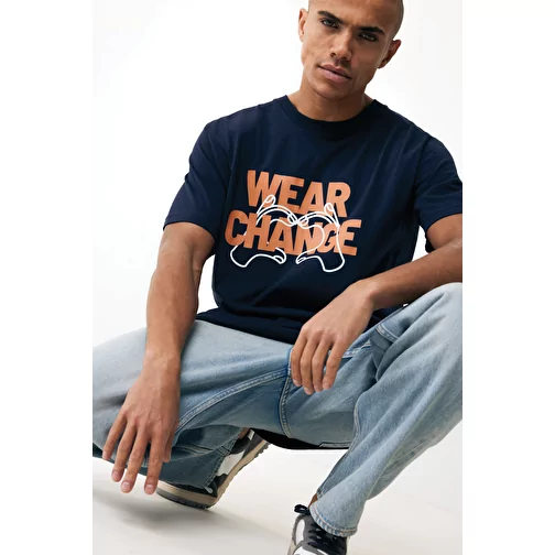 Iqoniq Kakadu relaxed T-shirt en coton recyclé, bleu marine, Image 5