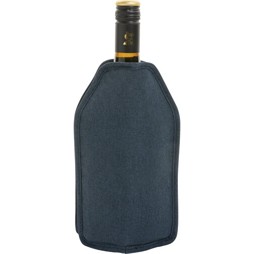 Vino AWARE™ RPET Weinkühler-Sleeve, Navy Blau , navy blau, PET - recycelt, 15,50cm x 22,50cm x 2,50cm (Länge x Höhe x Breite), Bild 2