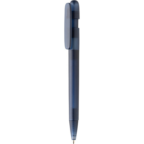 Stylo transparent Devin en rABS certifié GRS, bleu marine, Image 1