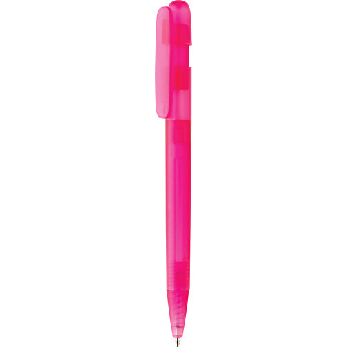 Devin Transparenter Stift Aus GRS Zertifiziertem RABS, Rosa , rosa, ABS - recycelt, 14,00cm (Höhe), Bild 1